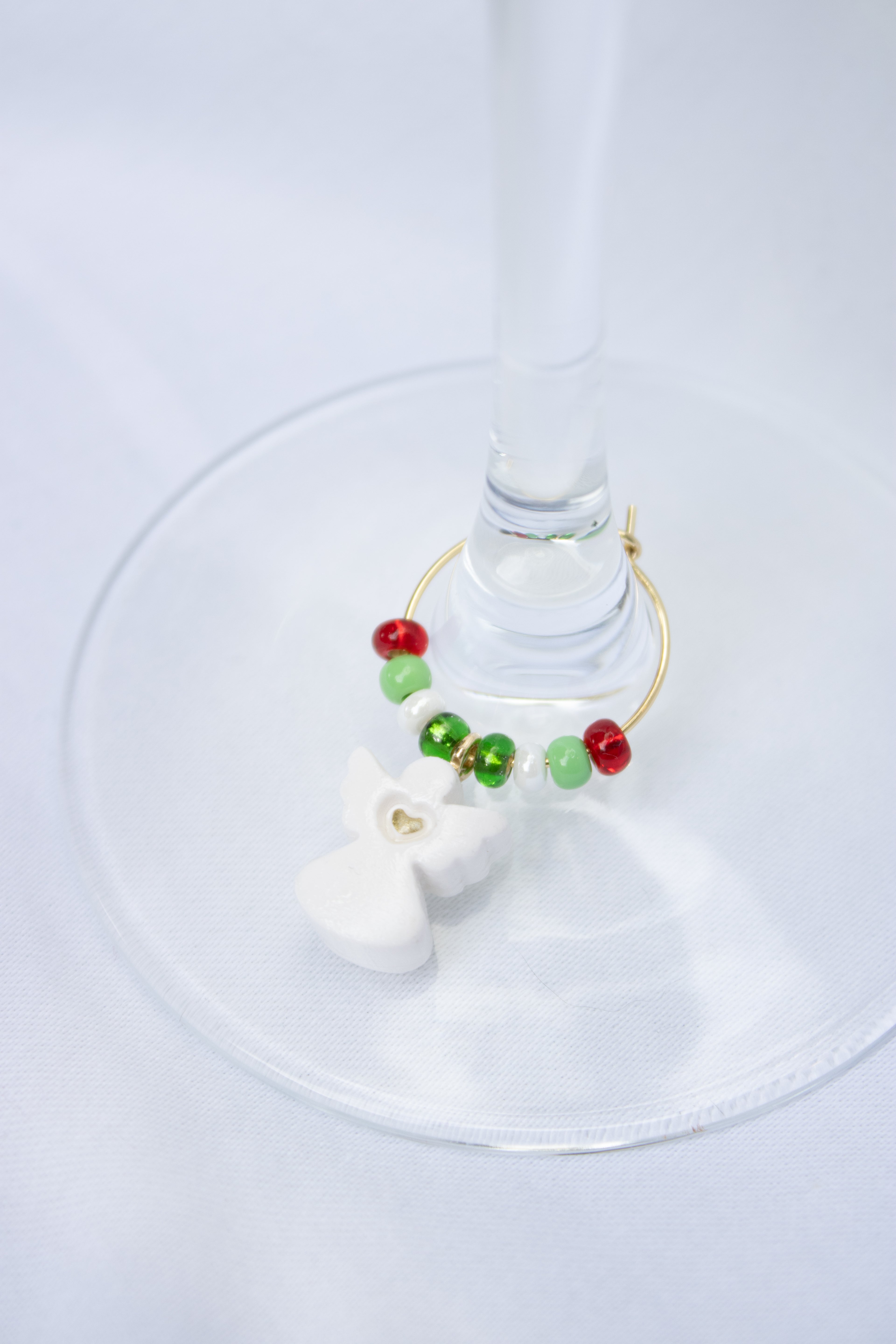 Clay Christmas Wine Glass Charms