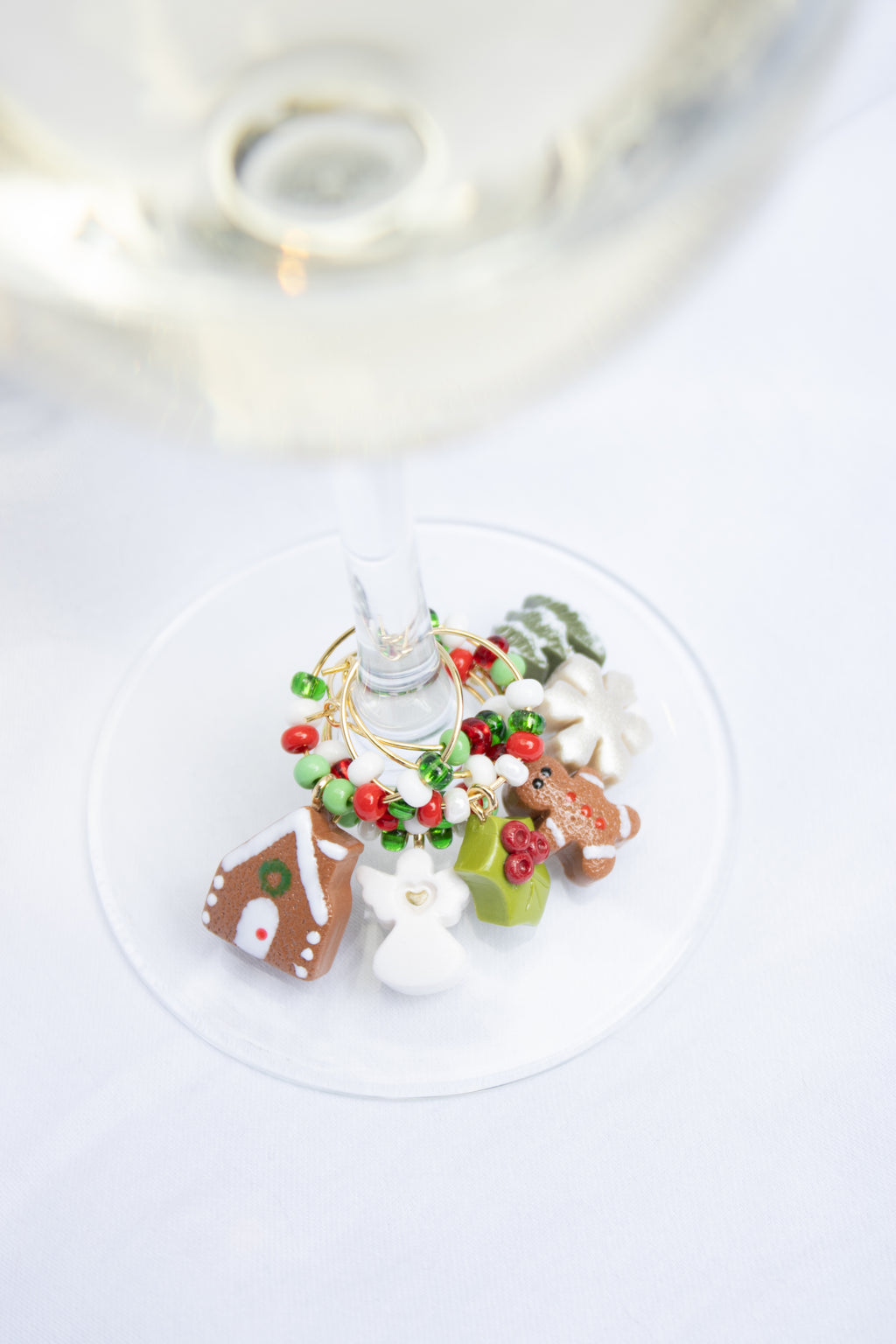 Clay Christmas Wine Glass Charms