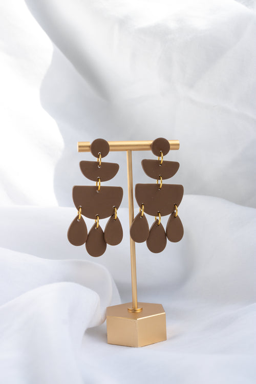 Cocoa Drop Statement Dangles