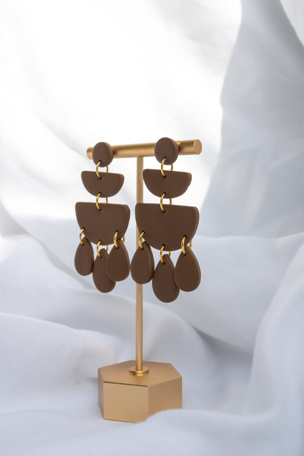 Cocoa Drop Statement Dangles