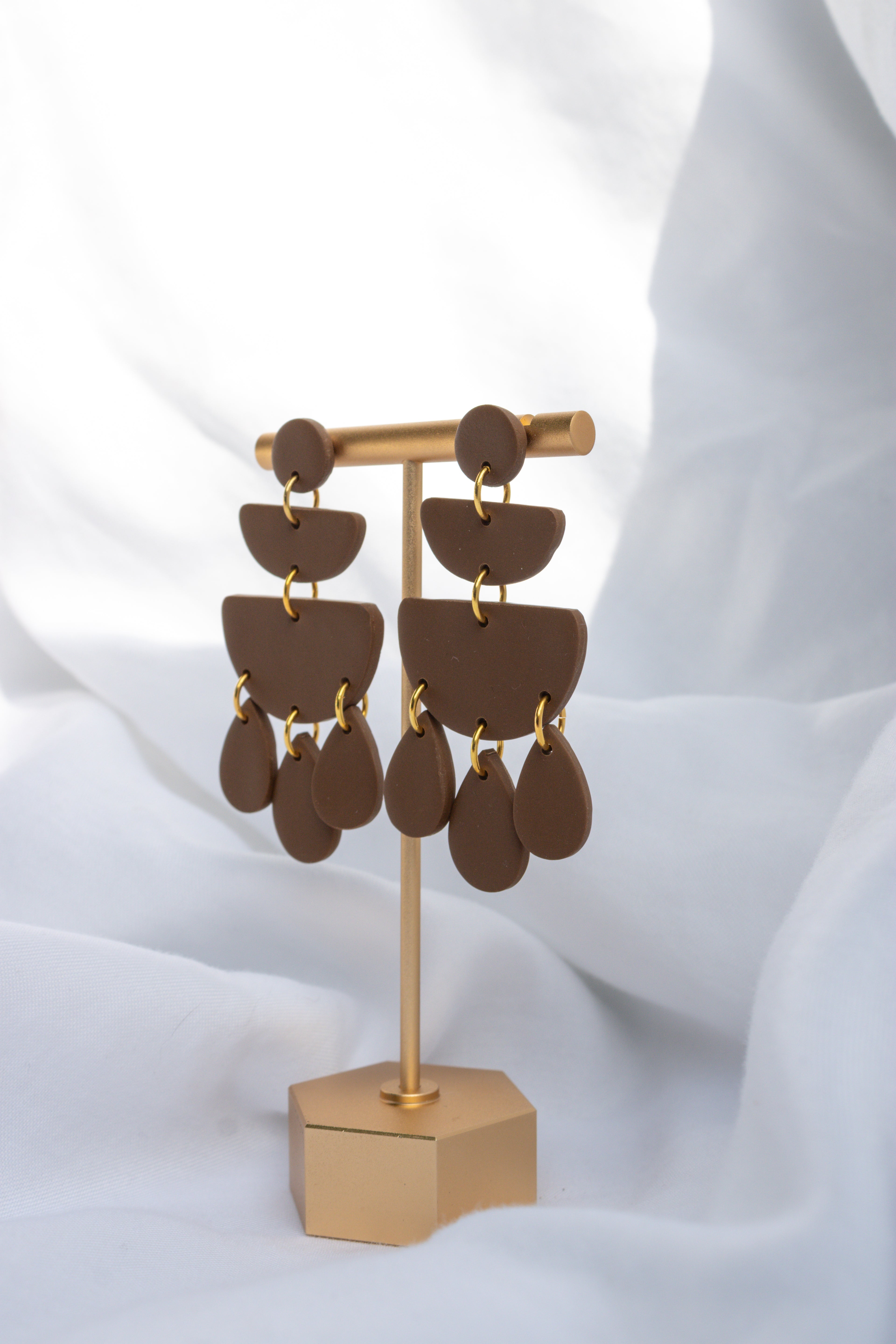 Cocoa Drop Statement Dangles