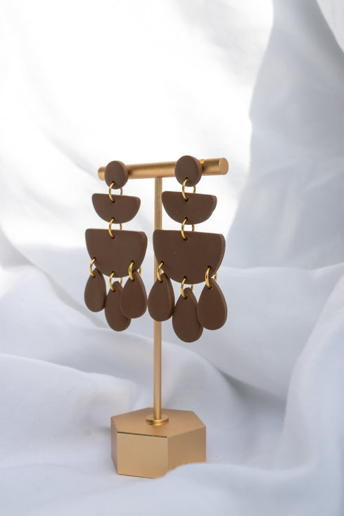 Cocoa Drop Statement Dangles