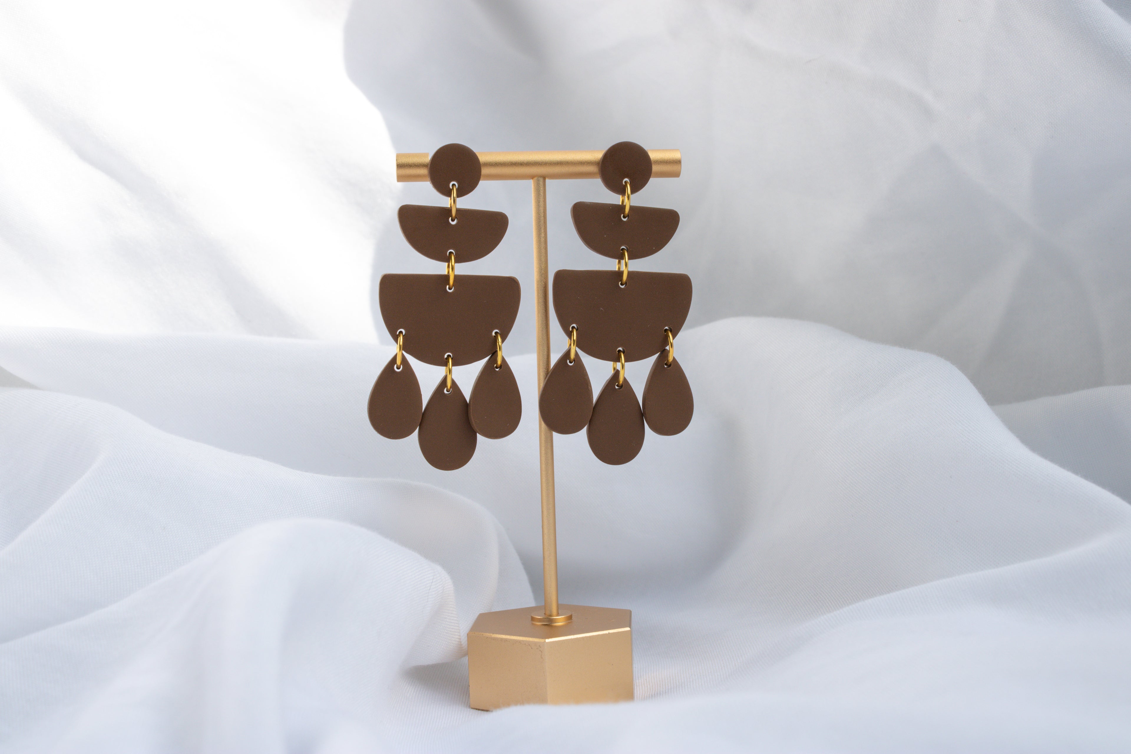 Cocoa Drop Statement Dangles