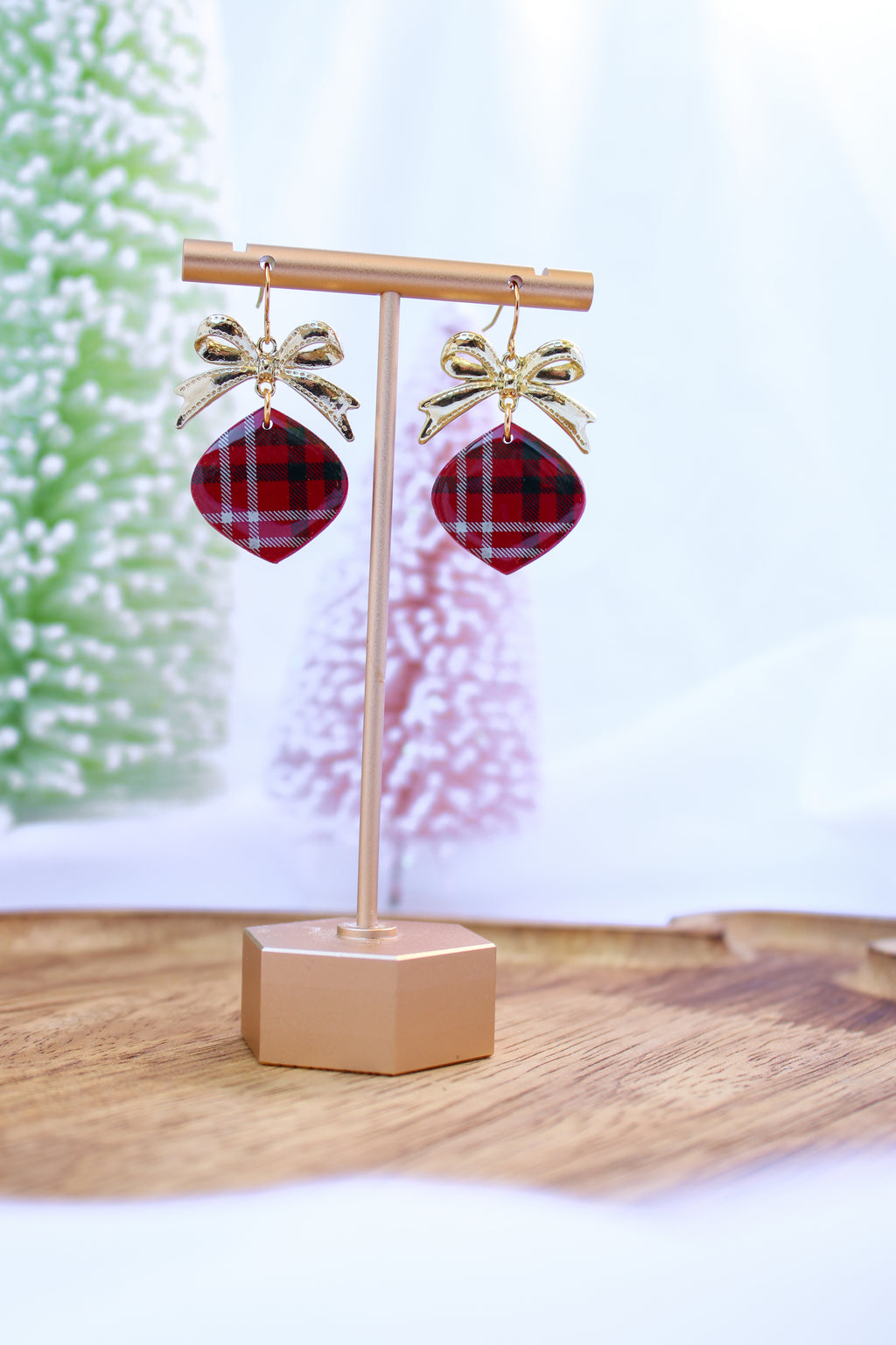 Holiday Plaid Dangles